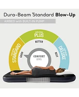 Intex Dura Beam Pillow Rest Classic Airbed Mattress with Built-In Pump, Queen