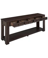 Slickblue Console Table/Sofa Table with Storage Drawers and Bottom Shelf for Entryway Hallway