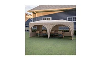 Slickblue 10 x 20 ft Heavy Duty Pop-Up Gazebo with 6 Removable Sidewalls, Carry Bag for Events