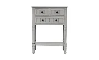 Slickblue Narrow Console Table, Slim Sofa Table with Three Storage Drawers and Bottom Shelf for Living Room, Easy Assembly