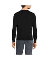 Lands' End Men's Fine Gauge Cotton Crew Neck Sweater