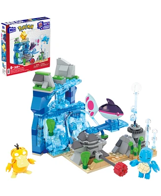 Pokemon Mega Aquatic Adventure Building Toy Kit with 3 Action Figures, 319 Pieces