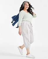 Style & Co Plus Pull-On High-Rise Capri, Exclusively at Macy's