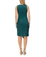 Vince Camuto Women's Cutout Draped Satin Sheath Dress