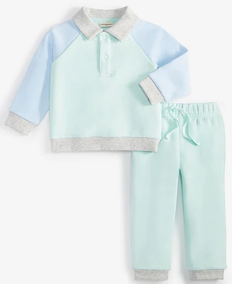 First Impressions Baby Boys Fleece Colorblocked Top & Pants, 2 Piece Set, Created for Macy's