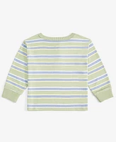 First Impressions Baby Boys Long-Sleeve Striped Henley T-Shirt, Created for Macy's