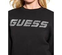 Guess Women's Cecilia Rhinestone Logo Sweatshirt