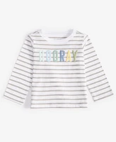 First Impressions Baby Girls Long-Sleeve Hooray Graphic T-Shirt, Created for Macy's