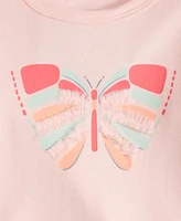 First Impressions Baby Girls Long-Sleeve Butterfly Graphic T-Shirt, Created for Macy's