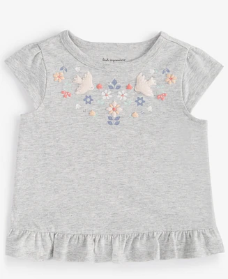 First Impressions Baby Girls Short-Sleeve Nordic Embroidery T-Shirt, Created for Macy's