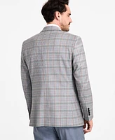 B by Brooks Brothers Men's Plaid Wool-Blend Stretch Regular-Fit Sports Coat