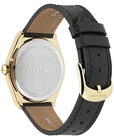 Ferragamo Women's Swiss Vega Black Leather Strap Watch 35mm