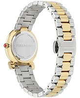 Ferragamo Women's Gancini Twisted Two-Tone Stainless Bracelet Watch 28mm