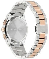 Ferragamo Men's Swiss Chronograph Vega Two-Tone Stainless Steel Bracelet Watch 42mm