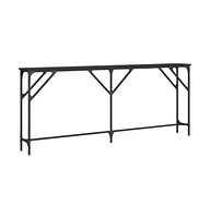 vidaXL Console Table Black 70.9"x9.1"x29.5" Engineered Wood