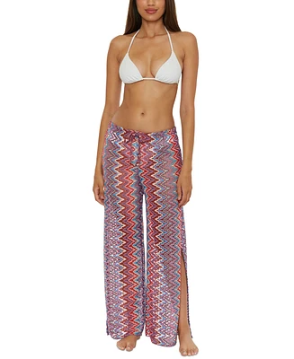 Becca Women's Sundown Crochet Split-Leg Cover-up