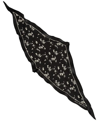 Lauren Ralph Ink Floral Small Diamond Scarf