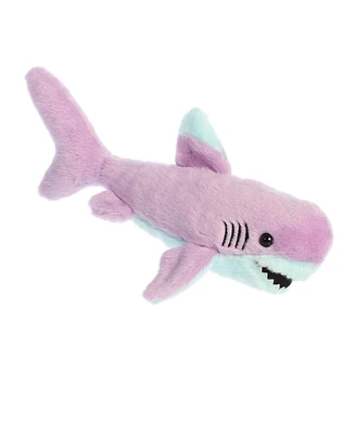 Aurora Small Colorful Shark Mini Flopsie Adorable Plush Toy Purple 8"