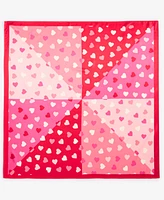 Holiday Lane Colorblock Hearts Square Scarf, Exclusively at Macy's