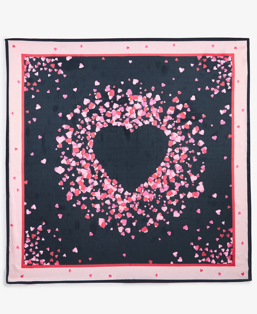 Holiday Lane Petal Hearts Square Scarf, Exclusively at Macy's