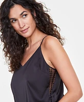 On 34th Women's Satin V-Neck Inset-Panel Tank, Created for Macy's