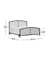 Hillsdale 52" Metal Essex King Bed