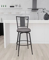 Hillsdale 44" Metal Queensridge Swivel Bar Height Stool