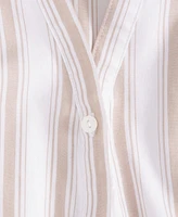 On 34th Women's Cotton Tie-Front Shirtdress, Created for Macy's