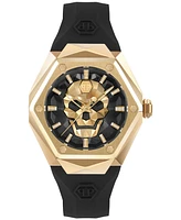 Philipp Plein Women's Skull Spikes Silicone Strap Watch 40mm