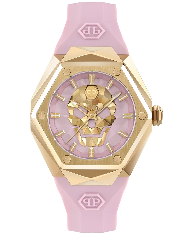 Philipp Plein Women's Skull Spikes Silicone Strap Watch 40mm