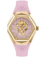 Philipp Plein Women's Skull Spikes Silicone Strap Watch 40mm