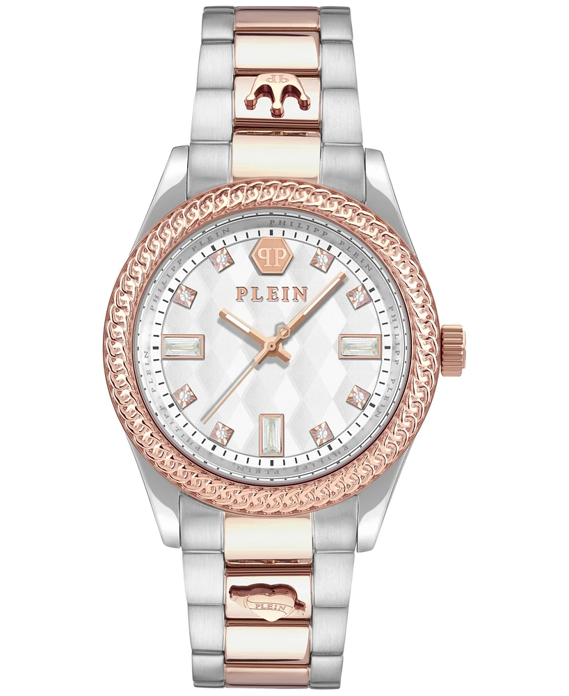 Philipp Plein Women's Queen Crystal Two-Tone Stainless Steel Bracelet Watch 38mm