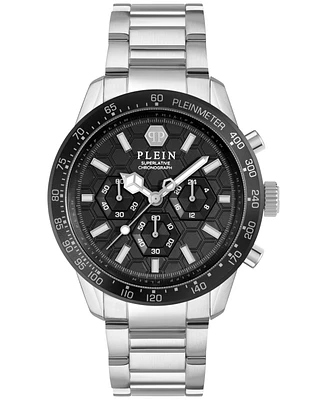 Philipp Plein Men's Chronograph Pleinmeter Stainless Steel Bracelet Watch 44mm