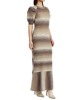 En Saison Women's Greer Striped Sweater Maxi Dress