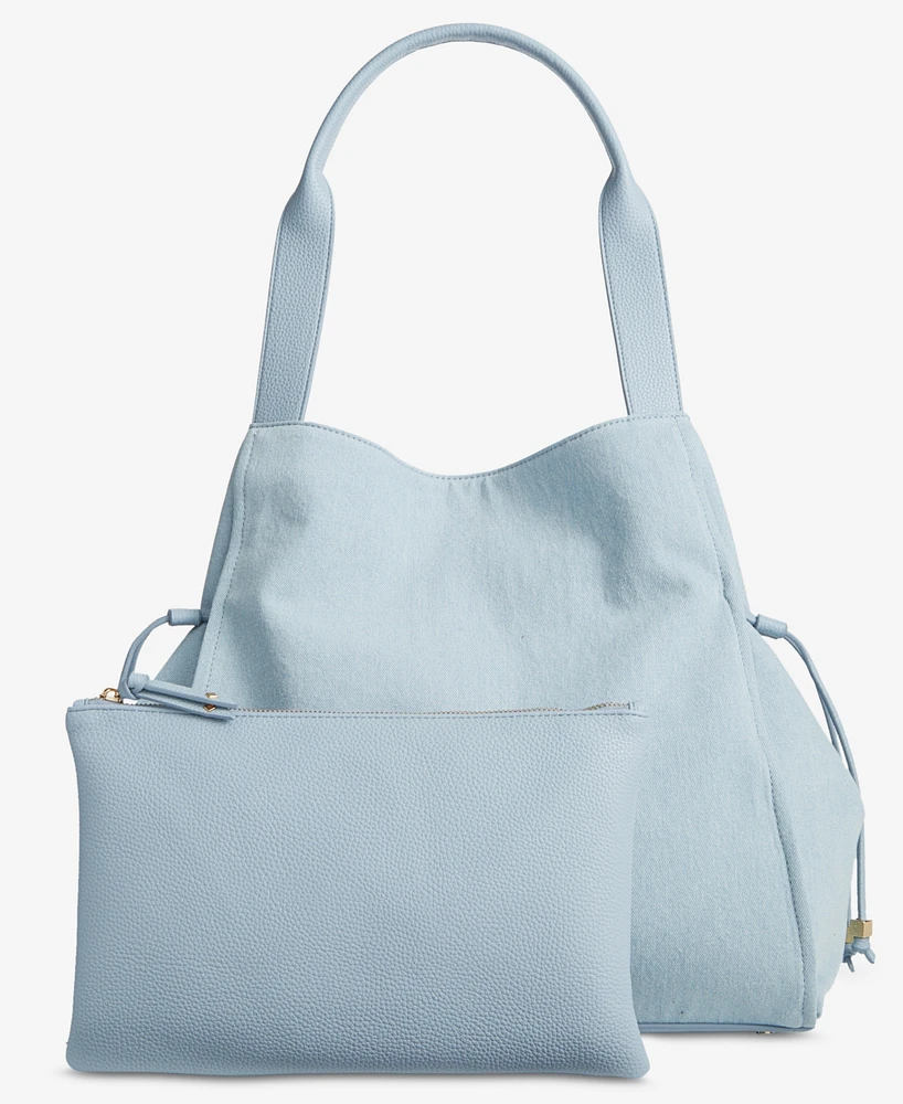 On 34th Jyll Medium Denim Shoulder Bag with Pouch, Created for Macy's