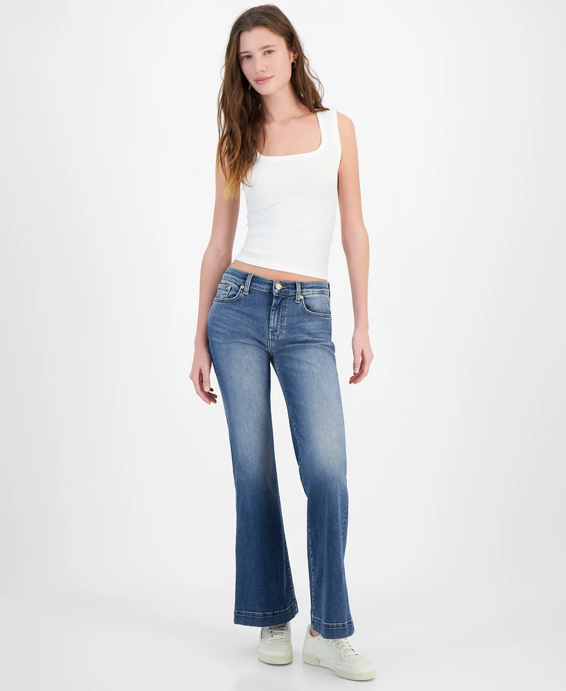 7 For All Mankind Women's Dojo Embellished-Back-Pocket Jeans