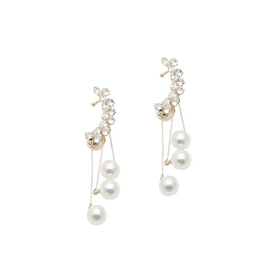 Sohi Women's Snowball Drop Earrings