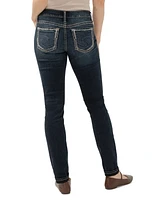 Silver Jeans Co. Women's Girlfriend Mid Rise Skinny-Leg