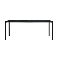 vidaXL Patio Table Black 70.9"x32.7"x28.3" Steel