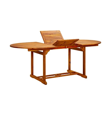 vidaXL Patio Table 78.7"x39.4"x29.5" Solid Acacia Wood