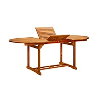 vidaXL Patio Table 78.7"x39.4"x29.5" Solid Acacia Wood