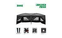 Slickblue Four Windows Practical Waterproof Folding Tent Black