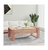 vidaXL Coffee Table 43.3"x23.6"x15.7" Solid Teak Wood