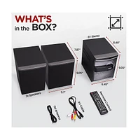 Pyle Home Stereo Shelf System With Bluetooth, Cd Player, Fm Radio, Usb/Sd Playback, 30 Watt