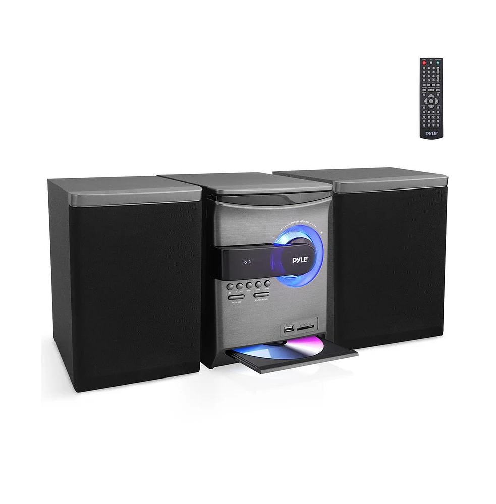 Pyle Home Stereo Shelf System With Bluetooth, Cd Player, Fm Radio, Usb/Sd Playback, 30 Watt