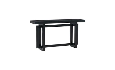 Slickblue Contemporary Console Table with Wood Top, Extra Long Entryway for Entryway, Hallway, Living Room, Foyer, Corridor