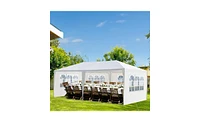 Slickblue Outdoor Party Tent with 4 Removable Sidewalls for Versatile Event Spaces