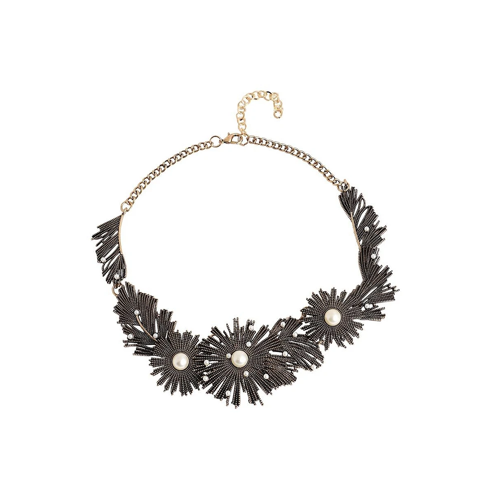 Sohi Women's Wild Flower Statement Necklace