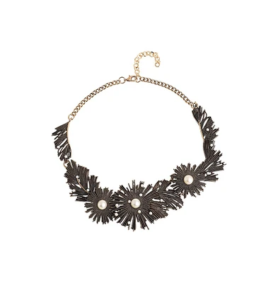 Sohi Women's Wild Flower Statement Necklace