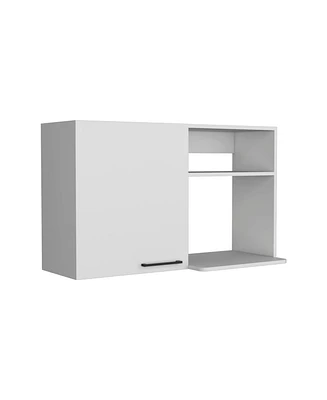 Depot E-Shop Salento 2 Stackable Wall-Mounted Storage Cabinet with 2 Side Shelf